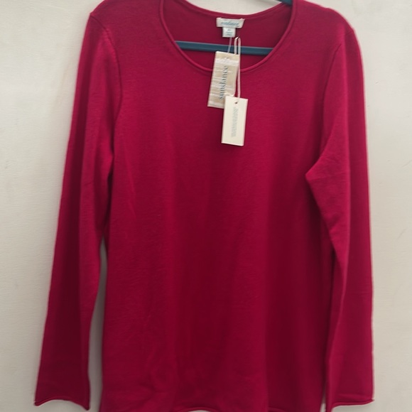 Keys Cashmere sweater in fuchsia. New with tags from Sundance. - Picture 3 of 5